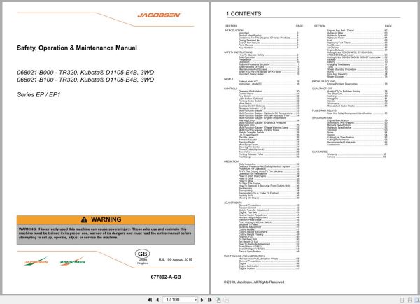 Jacobsen Cylinder Trim Mower TR320 Safety Operation Maintenance Manual 677802 A GB 2018 (1) Jacobsen Cylinder Trim Mower Tr320 Safety Operation Maintenance Manual 677802 A Gb 2018 (1)