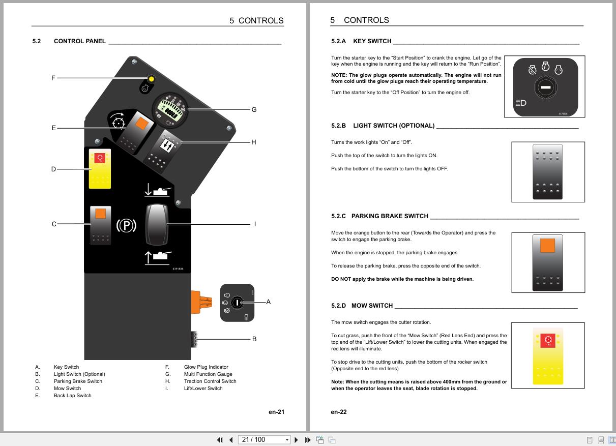 Jacobsen Cylinder Trim Mower TR320 Safety Operation Maintenance Manual 677802 A GB 2018 (2)