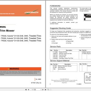 Jacobsen Cylinder Trim Mower TR330 Parts Manual 677801 G 2024 (1)