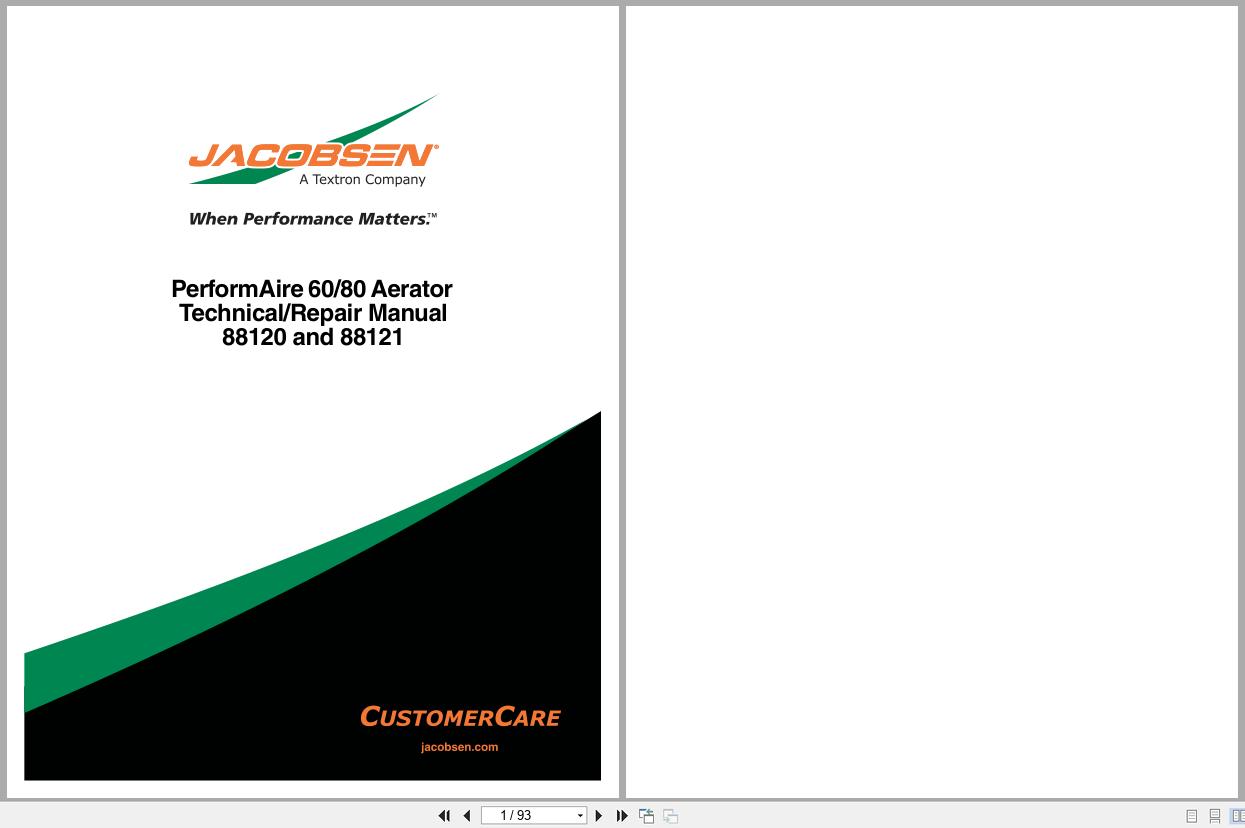Jacobsen Deep Tine Aerator Performaire 60 80 Technical Repair Manual 4181382 2008 (1)