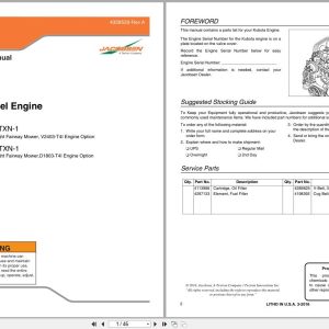 Jacobsen Diesel Engine V2403 M DI E3B TNX 1 D1803 M DI E3B TNX 1 Engine Parts Manual 4358529 A 2016 (1)