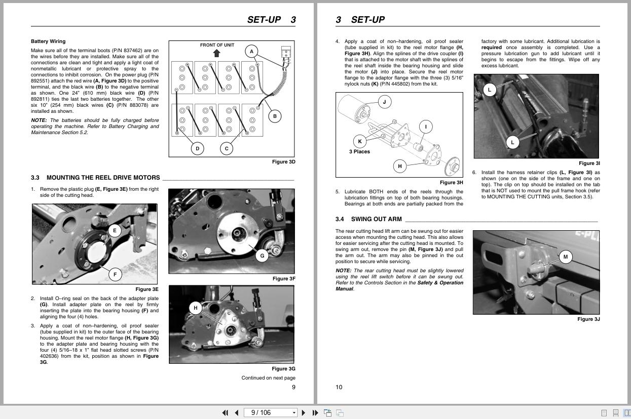 Jacobsen Electric Greens Mower E Plex II 88116 88117 Parts Maintenance Manual 413989 2006 (2)