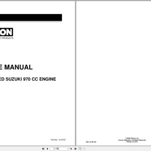 Jacobsen Engine Carbureted Suzuki 970 CC Service Manual 4115757 (1)