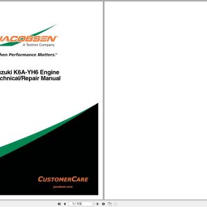 Jacobsen Engine Suzuki K6A YH6 Technical Repair Manual 4171985 2008 (1)