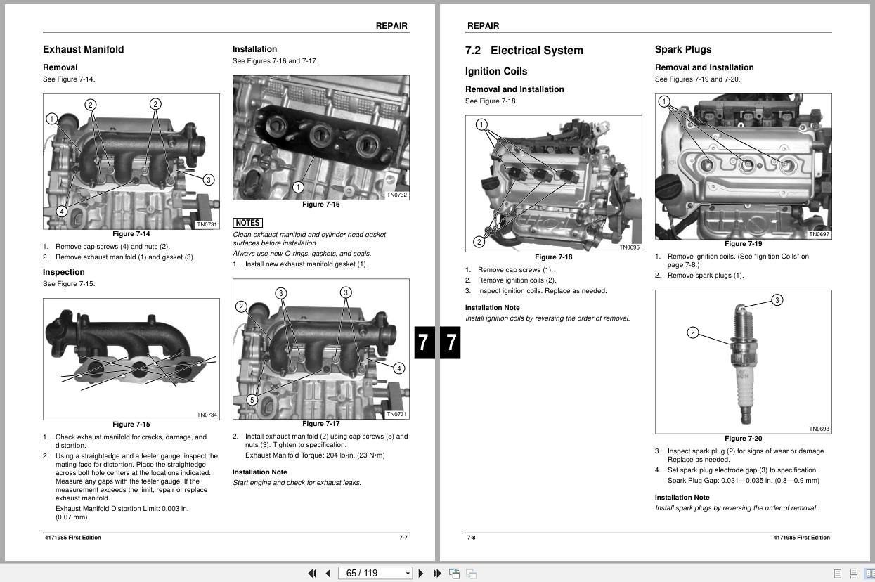 Jacobsen Engine Suzuki K6A YH6 Technical Repair Manual 4171985 2008 (2)