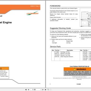Jacobsen Engine V2403 CR E4B TXN 1 To D1803 CR E4B TXN 1 Engine Parts Manual 4299117 C 2020 (1)