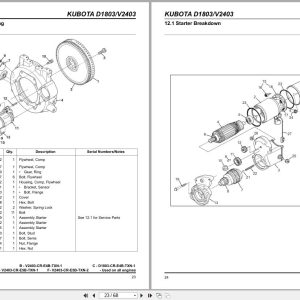 Jacobsen Engine V2403 Cr E4B Txn 1 To D1803 Cr E4B Txn 1 Engine Parts Manual 4299117 C 2020 (2)