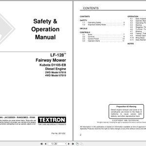 Jacobsen Fairway Mower LF 128 Safety Operation Manual 2811252 1999 (1)