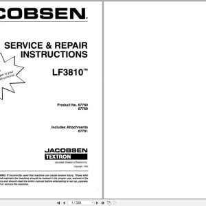 Jacobsen Fairway Mower LF 3810 Service Repair Manual 4192041 1993 (1)