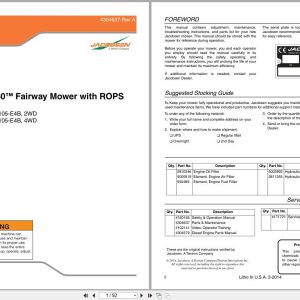 Jacobsen Fairway Mower SLF 1880 Parts Manual 4304637 A 2014 (1)