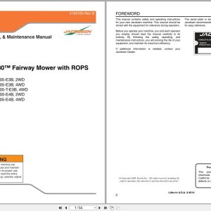 Jacobsen Fairway Mower SLF 1880 Safety Operation Maintenance Manual 4160165 A 2014 (1)