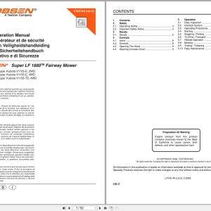 Jacobsen Fairway Mower SLF 1880 Safety Operation Manual 4102144 2003 EN FR NL DE IT (1)