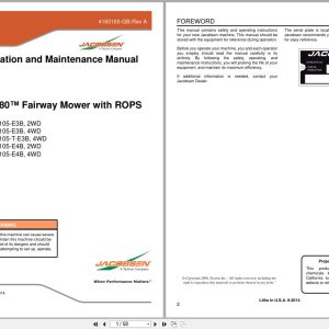 Jacobsen Fairway Mower SLF 1880 Safety Operation Manual 4160165 GB RC 2014 (1)
