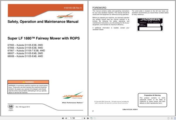 Jacobsen Fairway Mower Slf 1880 Safety Operation Manual 4160165 Gb Rc 2014 (1)