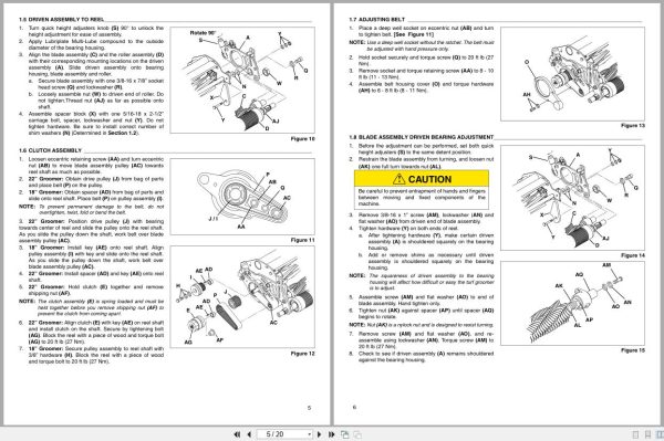 Jacobsen Fairway Mower Slf 1880 Turf Groomer Instruction Sheet 2812002 2008 (2)