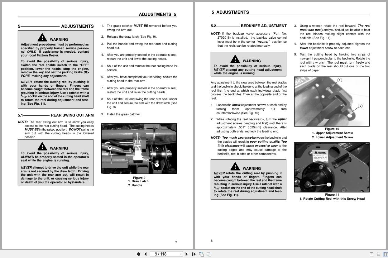 Jacobsen Gasoline Greens Mower G Plex II 898865 Parts Maintenance Manual 4115645 2001 (2)