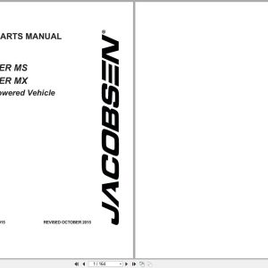 Jacobsen Gasoline Powered Vehicle Truckster MS MX Service Parts Manual 649288 2015 (1)