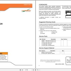 Jacobsen Greens Aerator GreensAire GA 24 58234 Technical Manual 4268272 A 2016 (1)