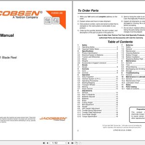 Jacobsen Greens Mower E Walk 62290 Technical Manual 4105381 GB 2003 (1)