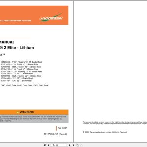 Jacobsen Greens Mower ECLIPSE 2 ELITE Parts Manual 10107233 A 2025 (1)