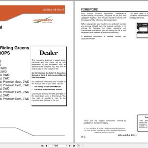 Jacobsen Greens Mower ECLIPSE 322 Dealer Manual 4222981 GB RE (1)