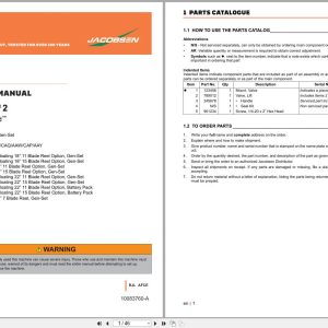 Jacobsen Greens Mower ECLIPSE2 Parts Manual 10083760 A (1)