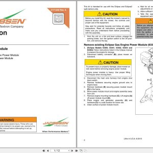 Jacobsen Greens Mower ECLIPSE2 Power Module Instruction Sheet 4171440 A 2013 (1)