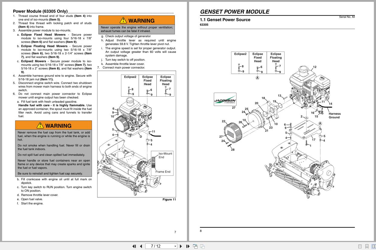 Jacobsen Greens Mower ECLIPSE2 Power Module Instruction Sheet 4171440 A 2013 (2)