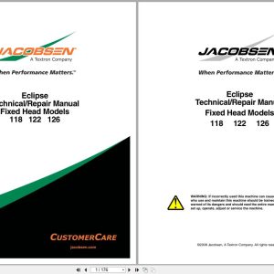 Jacobsen Greens Mower Eclipse 100 Series Technical Repair Manual 4181380 2008 (1)