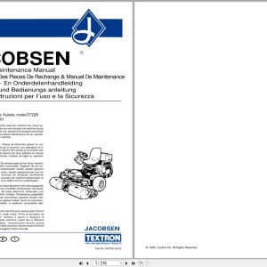 Jacobsen Greens Mower G Plex II Parts Maintenance Manual 24373GR0 2000 (1)