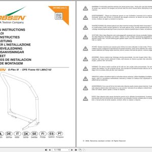 Jacobsen Greens Mower G Plex III OPS Frame Kit LMAC142 Installation Instructions 24730GR 1 2008 (1)
