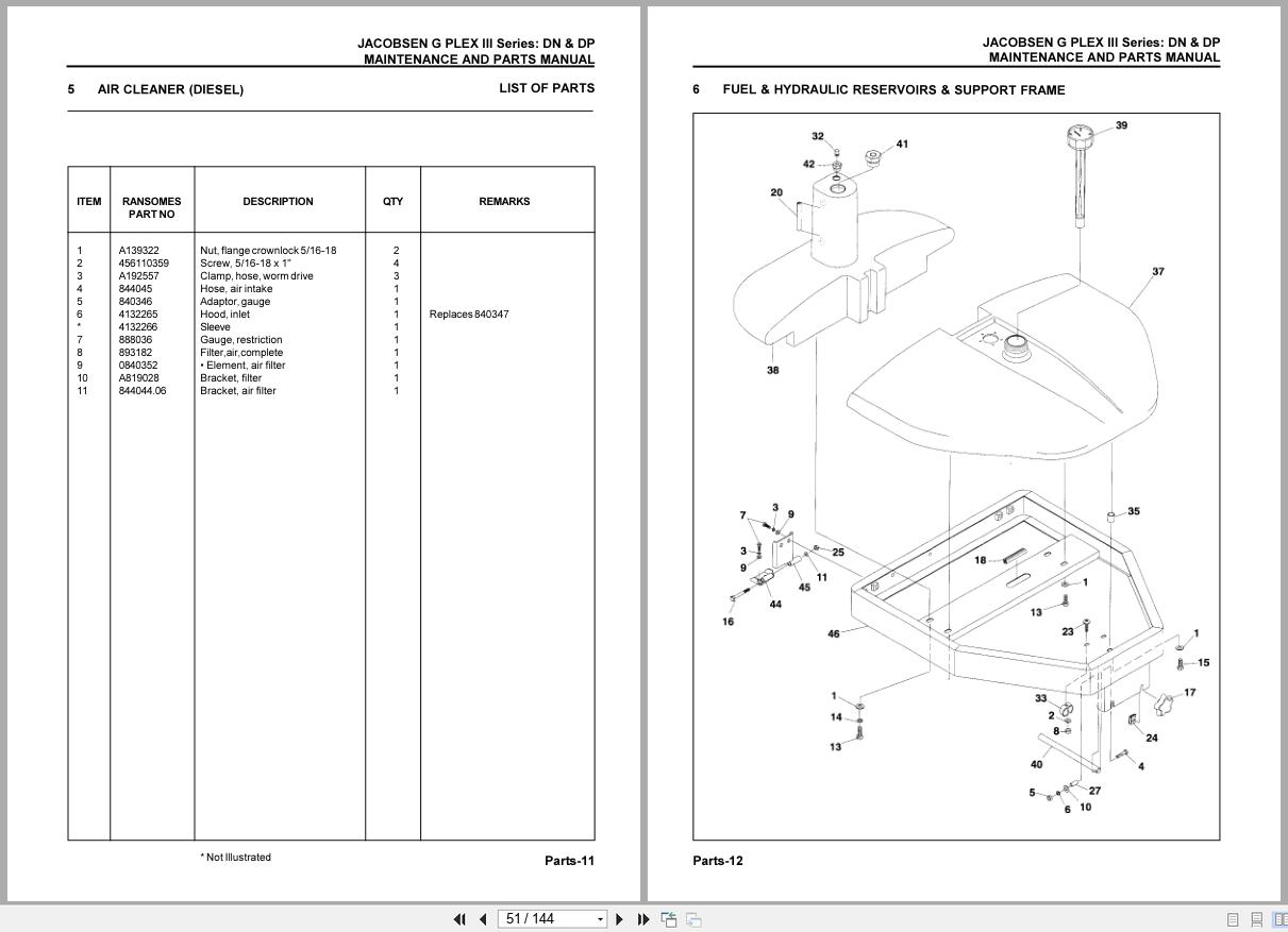 Jacobsen Greens Mower G Plex III Parts Maintenance Manual 24560G GB R2 2004 (2)
