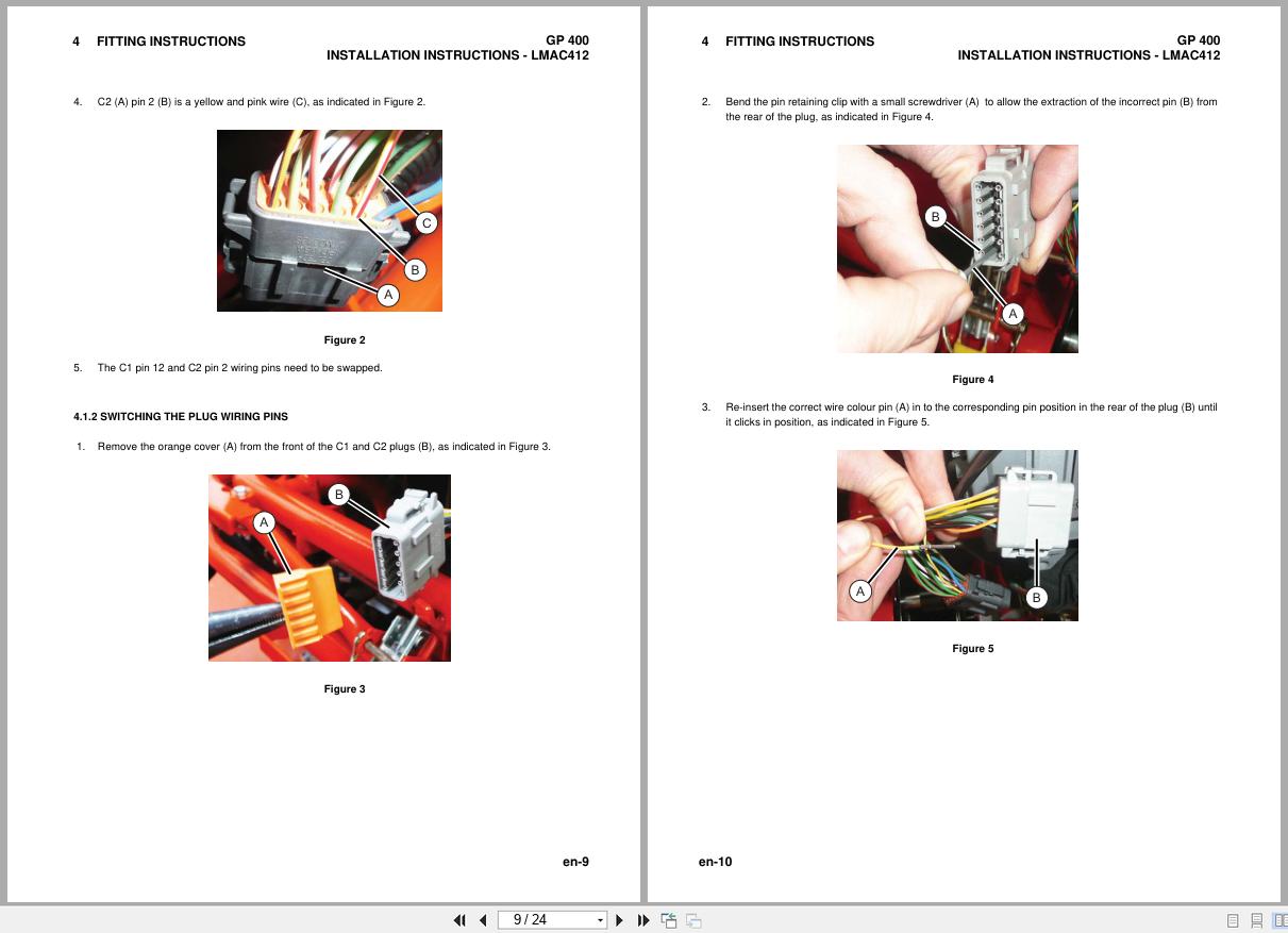 Jacobsen Greens Mower GP400 Paddle Kit LMAC412 Installation Instructions 25011G R0 2011 (2)