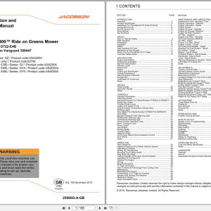 Jacobsen Greens Mower GP400 Safety Operation Maintenance Manual 25000G A GB 2019 (1)