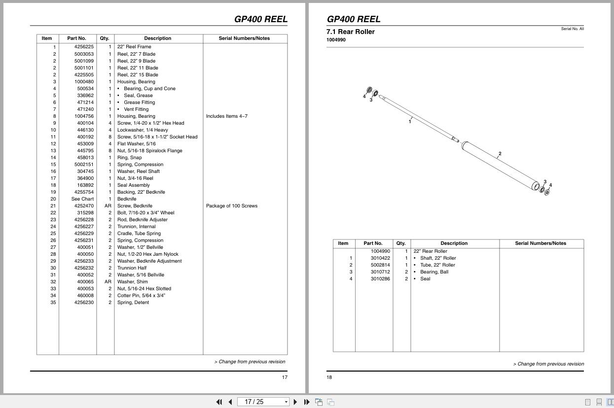 Jacobsen Greens Mower GP400 Trueset Reels Instruction Sheet 4258371 A 2012 (3)