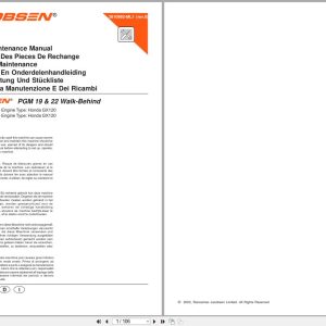 Jacobsen Greens Mower PGM19 PGM22 Parts Maintenance Manual 2810992 ML1 2003 ML (1)