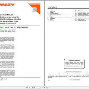 Jacobsen Greens Mower PGM19 PGM22 Walk Behind Safety Operation Manual 2810991 ML1 2000 ML (1)