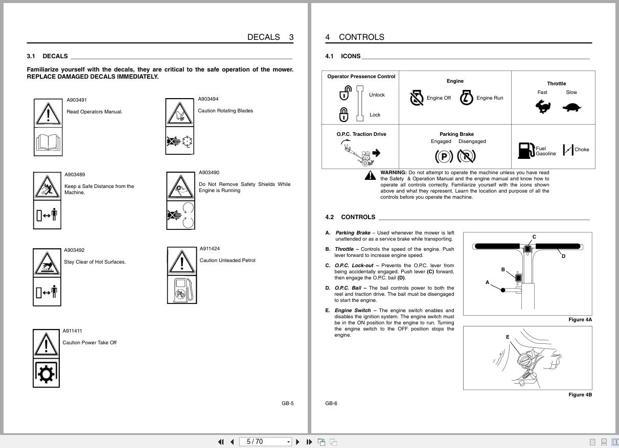 Jacobsen Greens Mower PGM19 PGM22 Walk Behind Safety Operation Manual 2810991 ML1 2000 ML (2)