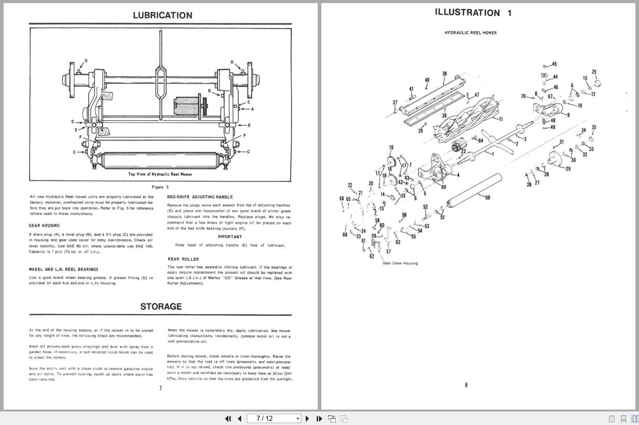 Jacobsen Hydraulic Reel Mower HF 15 Operators Parts And Service Manual 361075 (2)
