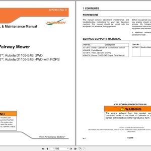 Jacobsen Lightweight Fairway Mower LF510 Safety Operation Maintenance Manual 4272914 D 2018 (1)