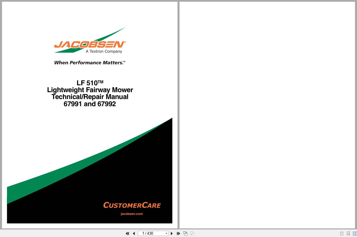 Jacobsen Lightweight Fairway Mower LF510 Technical Repair Manual 4279651 A 2013 (1)