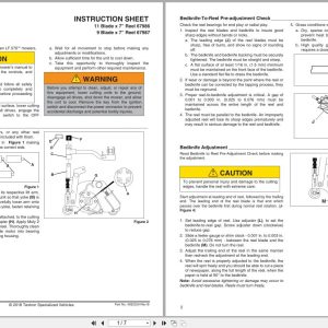 Jacobsen Mower 11 9 Blade x 7 Real 67986 67987 Instruction Sheet 4262250 B 2018 (1)