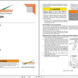 Jacobsen Mower 18 22 Inch Reels Instruction Sheet 3010500 2009 (1)