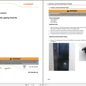 Jacobsen Mower 674687 MAR Lighting Field Kit Fitting Instruction 681186 2018 (1)