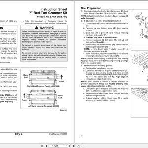 Jacobsen Mower 67954 67973 Groomer Kit Instruction Sheet 4156939 2007 (1)