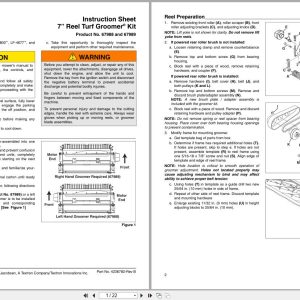 Jacobsen Mower 7 Reel Turf Groomer Kit Instruction Sheet 4236782 B 2011 (1)