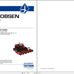 Jacobsen Mower AR250 AR250 TURBO Parts Maintenance Manual 24353G 2000 (1)