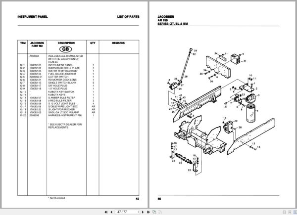 Jacobsen Mower Ar250 Ar250 Turbo Parts Maintenance Manual 24353G 2000 (2)