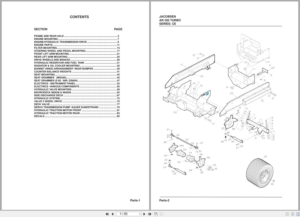 Jacobsen Mower AR250 Parts Manual (1)