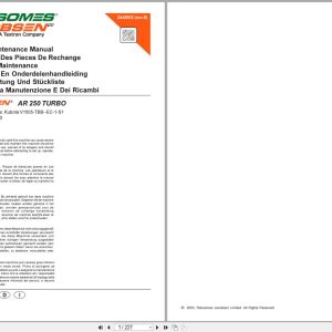 Jacobsen Mower AR250 TURBO Parts Maintenance Manual 24490GR5 2003 EN FR DE IT NL (1)